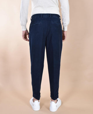 Pantalone Berwich velvet stretch blu velluto DV20001622 BERWICH