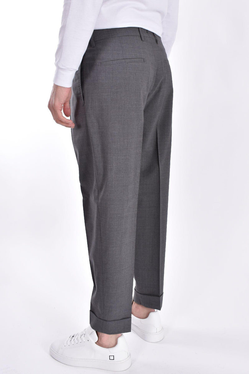 Pantalone Berwich Chiaia lana vergine grigio 