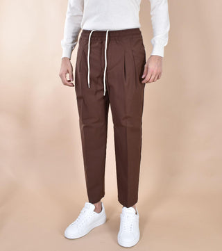 Pantalone Yes London pantalaccio fresco lana cacao XP333001 YES LONDON