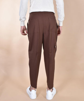 Pantalone Yes London pantalaccio fresco lana cacao XP333001 YES LONDON