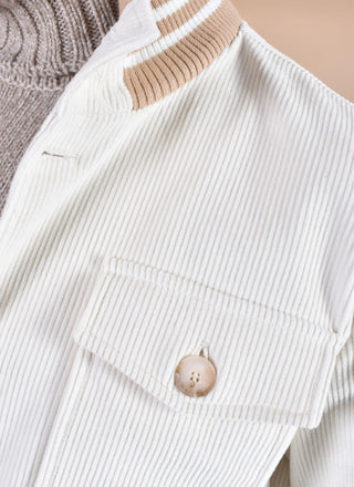 Giubbotto RPL bianco velluto costine C5 ZR801 RPL