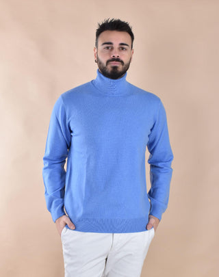 Maglia Della Ciana dolcevita cashmere lana oceano 1802003 Della Ciana