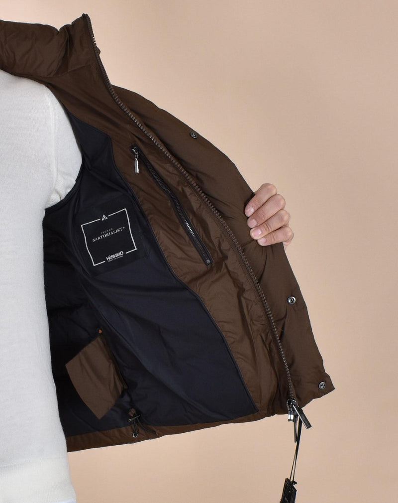 Giubbotto Piumino Hèskimo marrone piuma anatra 44002501 HèSKIMO
