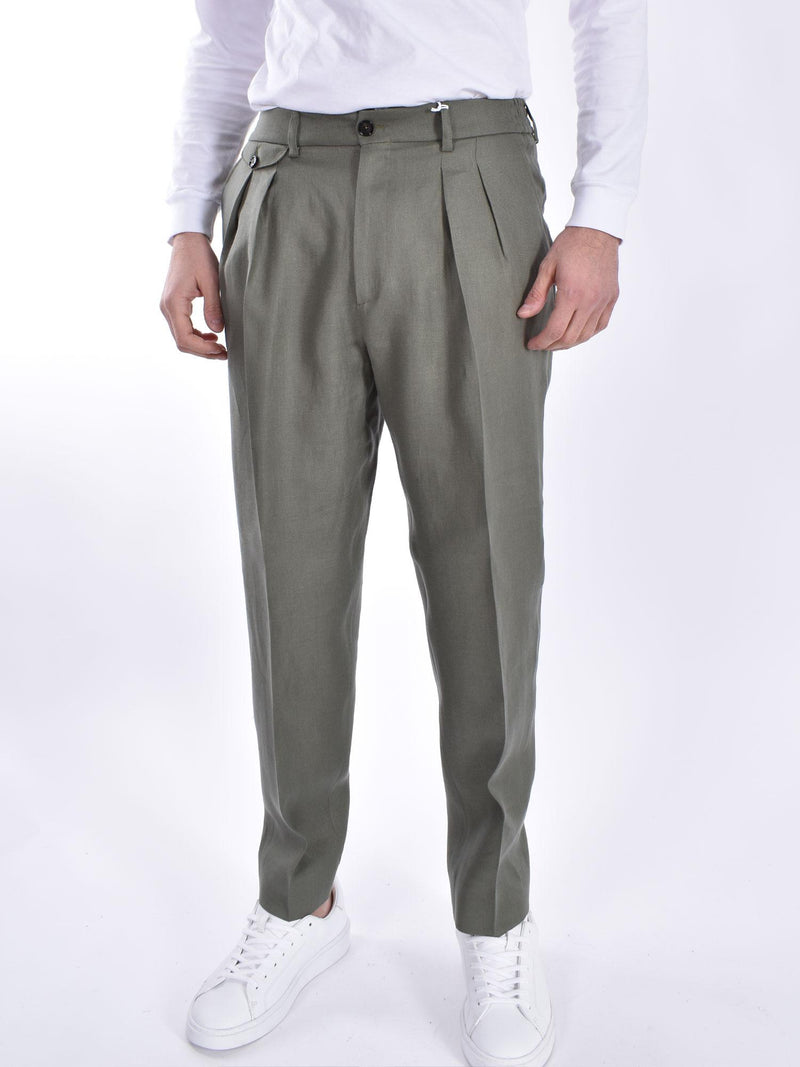 Pantalone Be Able Sammy lino verde 
