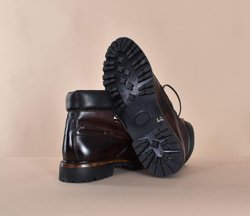 Scarpe Claudio Marini stivaletti anfibi moro 835301 CLAUDIO MARINI