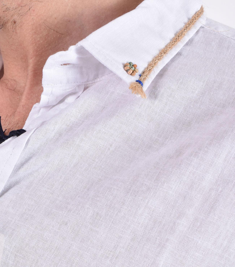 Camicia BoB lino cotone Tutor bianca 