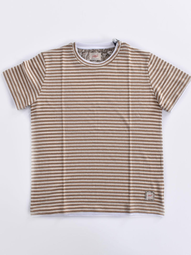 T-shirt BoB righe Coast beige 