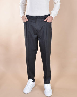 Pantalone Yes London pinces grigio antracite XP331301 YES LONDON