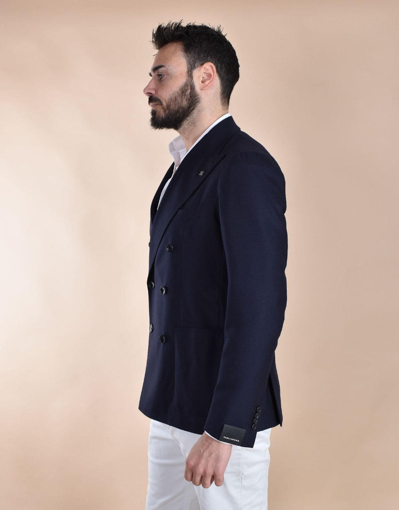 Giacca Tagliatore doppiopetto blu panetto lana vergine 1SMC20K 550012B3080 TAGLIATORE