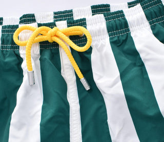 Costume bagno Mc2 Saint Barth beach stripes verde bianco 019465101 MC2 SAINT BARTH