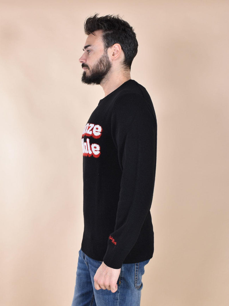 Maglia Mc2 Saint Barth Vacanze di Natale nera 