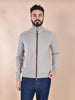 Maglia Gran Sasso extrafine merinos beige zip toppe