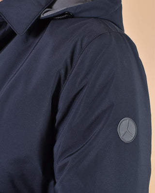 Spolverino People of Shibuya cappotto Takuya blu cappuccio PM773790 People of Shibuya