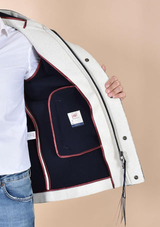 Cappotto BoB bianco panna Wick cappuccio WICK15301 BOB