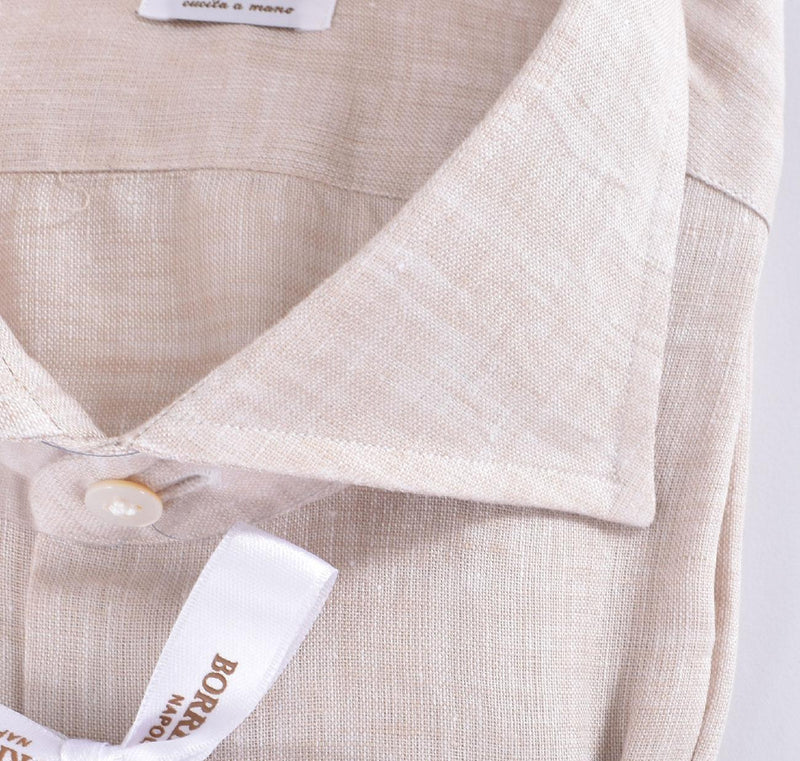 Camicia Borriello lino sabbia 