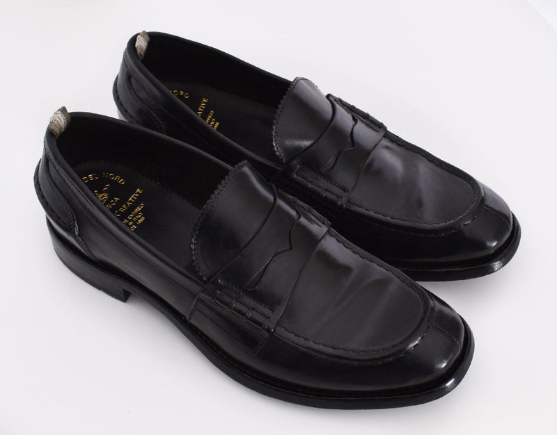 Mocassini Officine Creative fatte a mano neri pelle Balance BALANCE1000 OFFICINE CREATIVE