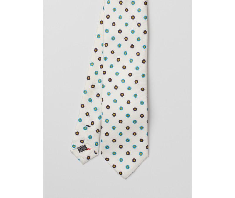 Cravatta Fefe seta bianca fiori VARIE2 FEFE