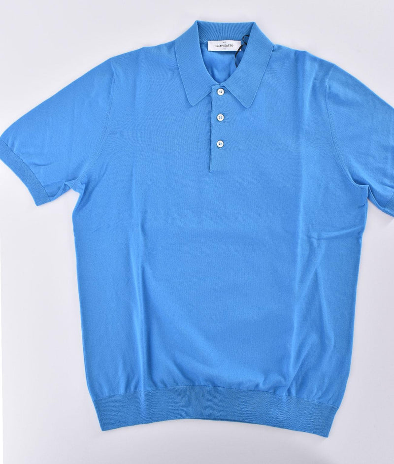 Polo Gran Sasso Fresh Cotton azzurro 