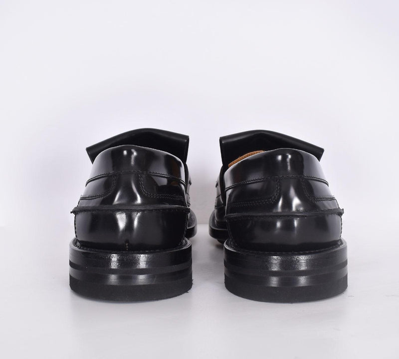 Scarpe Fabi mocassini artigianali pelle spazzolata nappine 