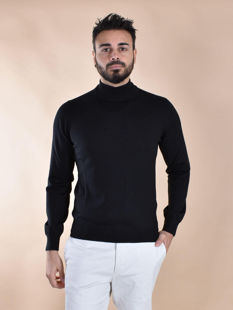 Maglia lupetto Tagliatore collo alto nero LIONEL LIONEL099 TAGLIATORE