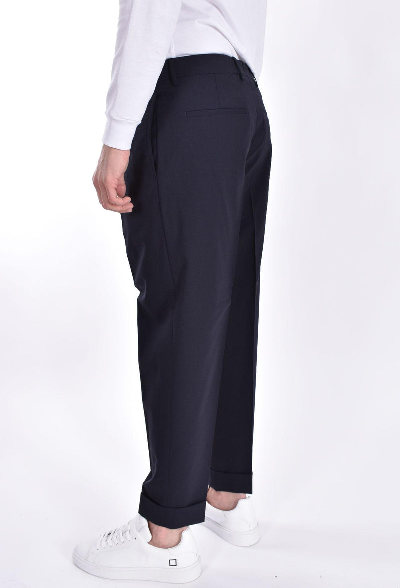 Pantalone Berwich Chiaia lana vergine blu 