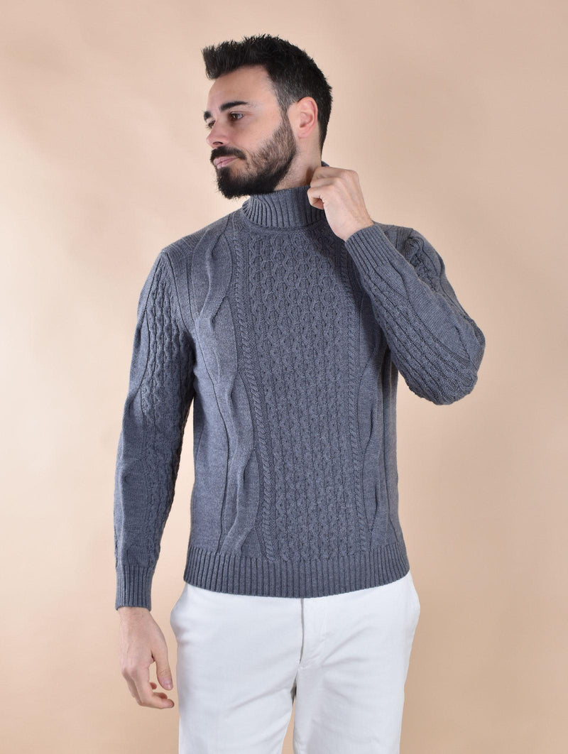 Dolcevita Luigi Gentile trecce grigio 119104 LUIGI GENTILE