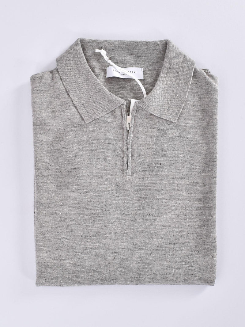 Polo Daniele Fiesoli zip grigio 