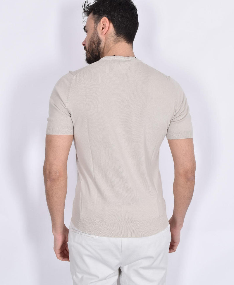 Maglia Gran Sasso mezza manica organic cotton beige sabbia 