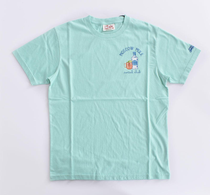 T-shirt Mc2 Saint Barth verde acqua social Moscow mule 
