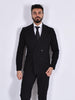 Black double-breasted Simbols suit