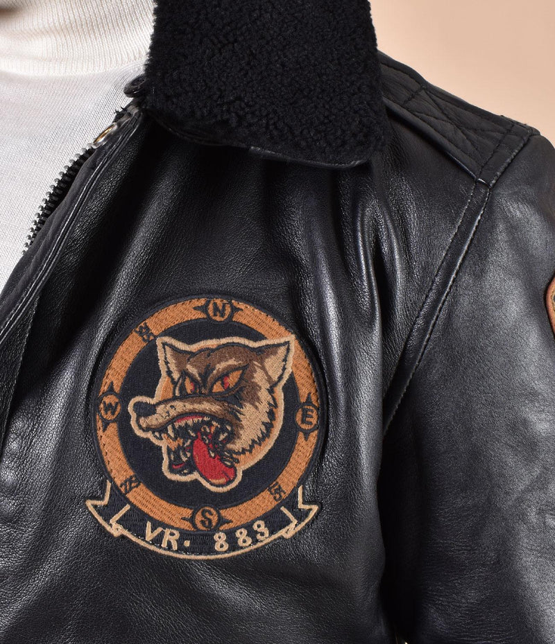 Giubbotto Schott aviatore pelle nero Flight LCFLIGHTW01 Schott