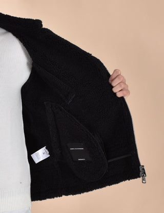 Eco montone Daniele Alessandrini nero J101101 DANIELE ALESSANDRINI