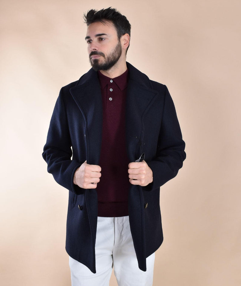 Cappotto Circolo 1901 doppiopetto blu peacoat wool CN5096038 CIRCOLO 1901