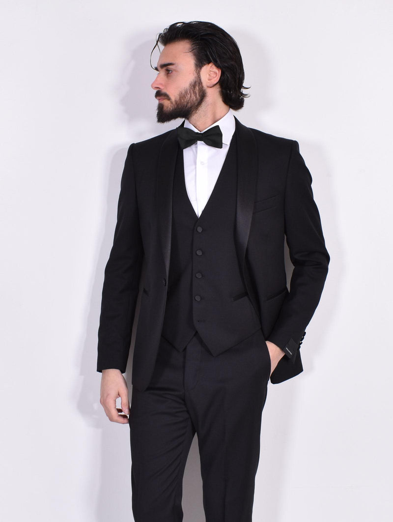 Abito Tagliatore smoking sciallato gilet nero EFBR18A01 