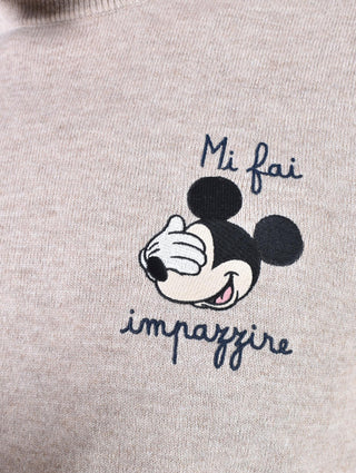 Maglia Mc2 Saint Barth beige Topolino Mickey impazzire 0325811 MC2 SAINT BARTH