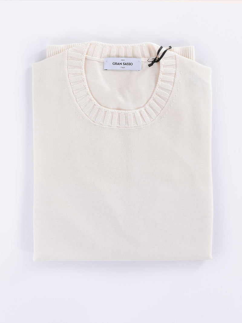 Maglia Gran Sasso mezza manica cotton egyptian crema 