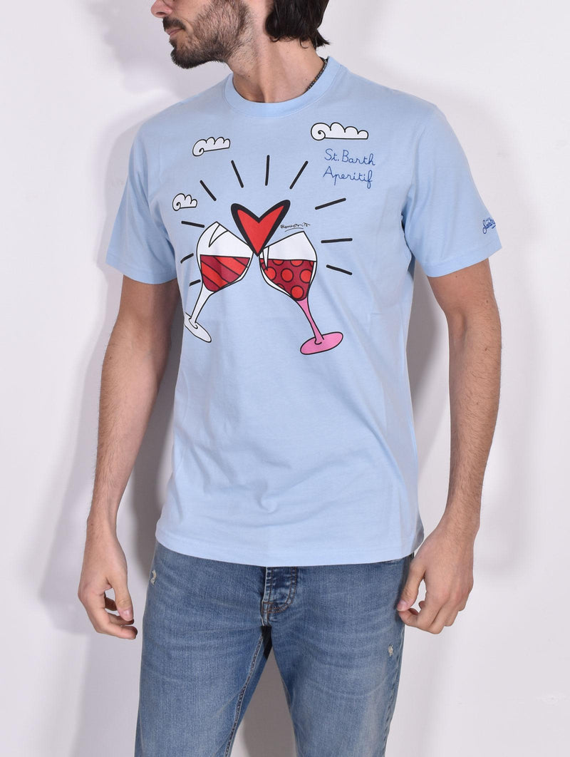 T-shirt Mc2 Saint Barth Very Miami azzurra  0477131 MC2 SAINT BARTH