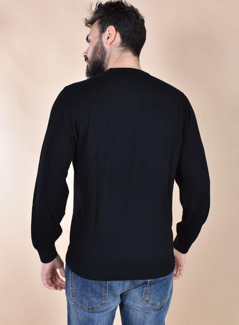 Maglia Mc2 Saint Barth nera Regent merino extrafine REGENT MERINO00 MC2 SAINT BARTH