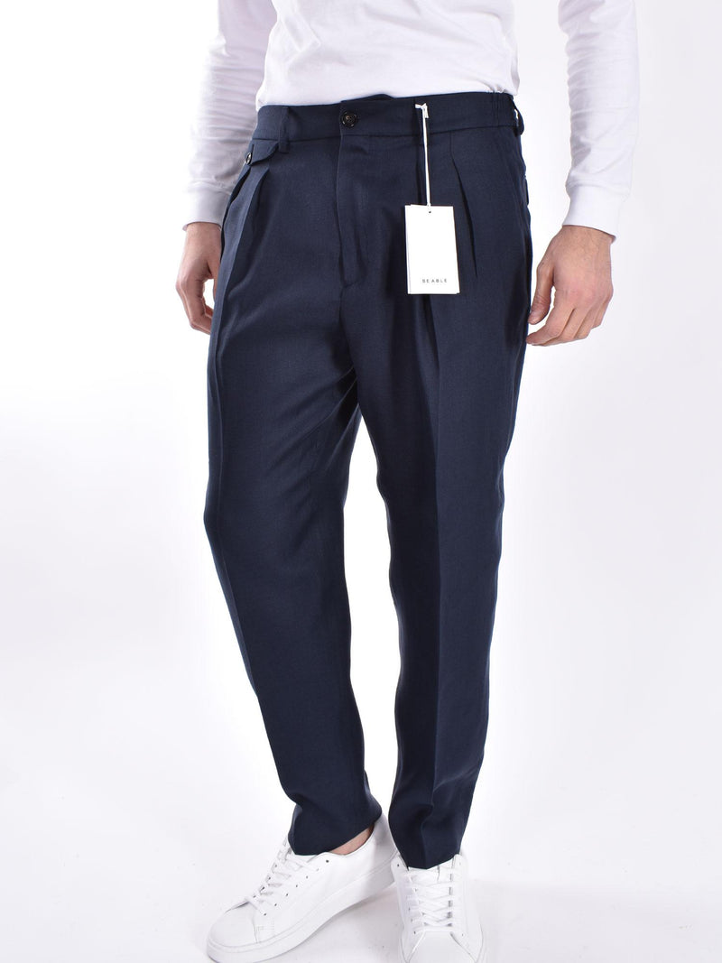 Pantalone Be Able Sammy lino blu 