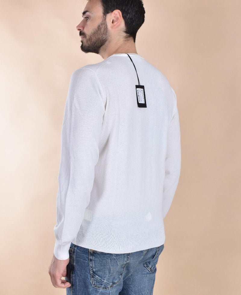 Maglia Gran Sasso lana cashmere bianco sottile 57167 34790100 GRAN SASSO