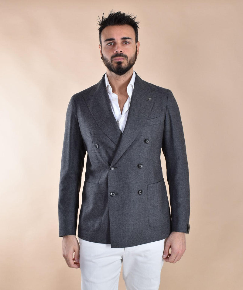 Giacca Tagliatore doppiopetto grigio  lana vergine 1SMC20K 550012S3082 TAGLIATORE