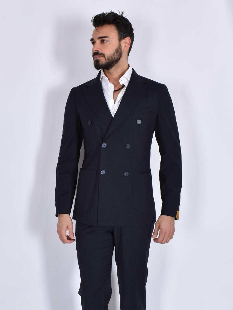 Abito Santaniello doppiopetto blu E2489B78B SANTANIELLO