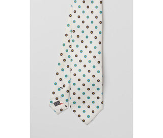 Cravatta Fefe seta bianca fiori VARIE2 FEFE