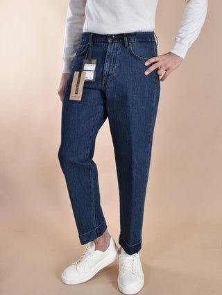 jeans Berwich largo chiaia blu scuro risvolti KK1002SW BERWICH