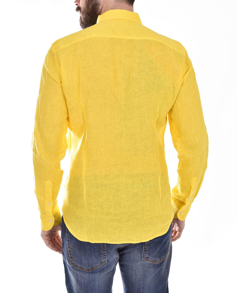 Camicia Mc2 Saint Barth lino giallo 