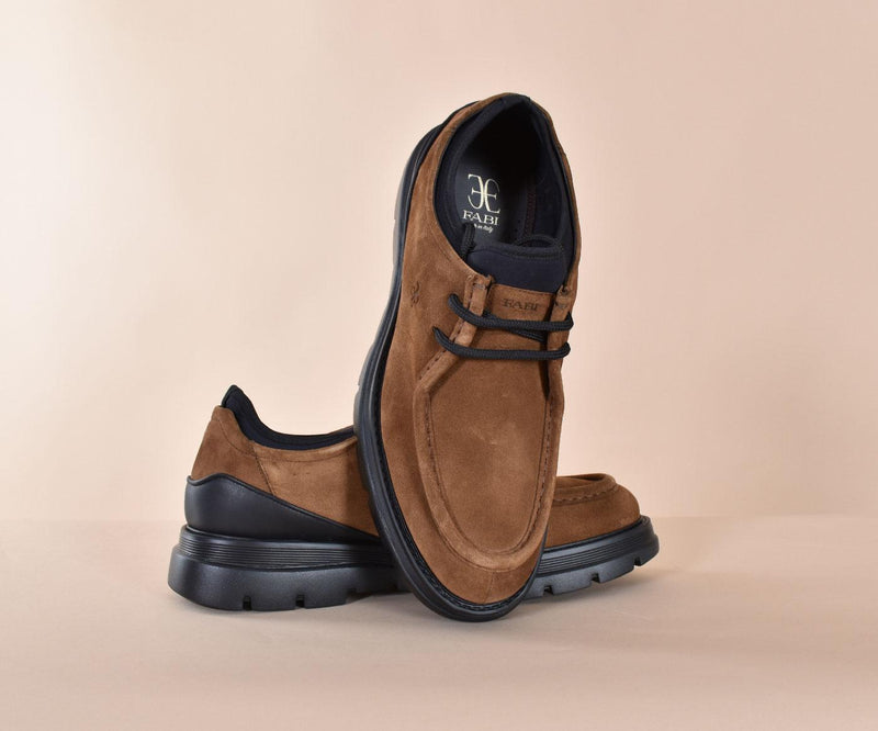 Scarpe Fabi doppio tessuto suede tabacco Velour FU1232B03LON84N55A FABI