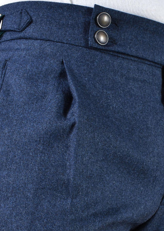 Pantalone Berwich italiano retrochic fibbia blu notte RD547001 BERWICH