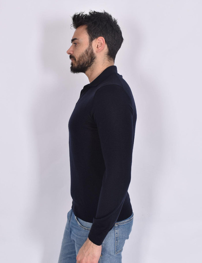 Polo Gran Sasso Suvin manica lunga blu 