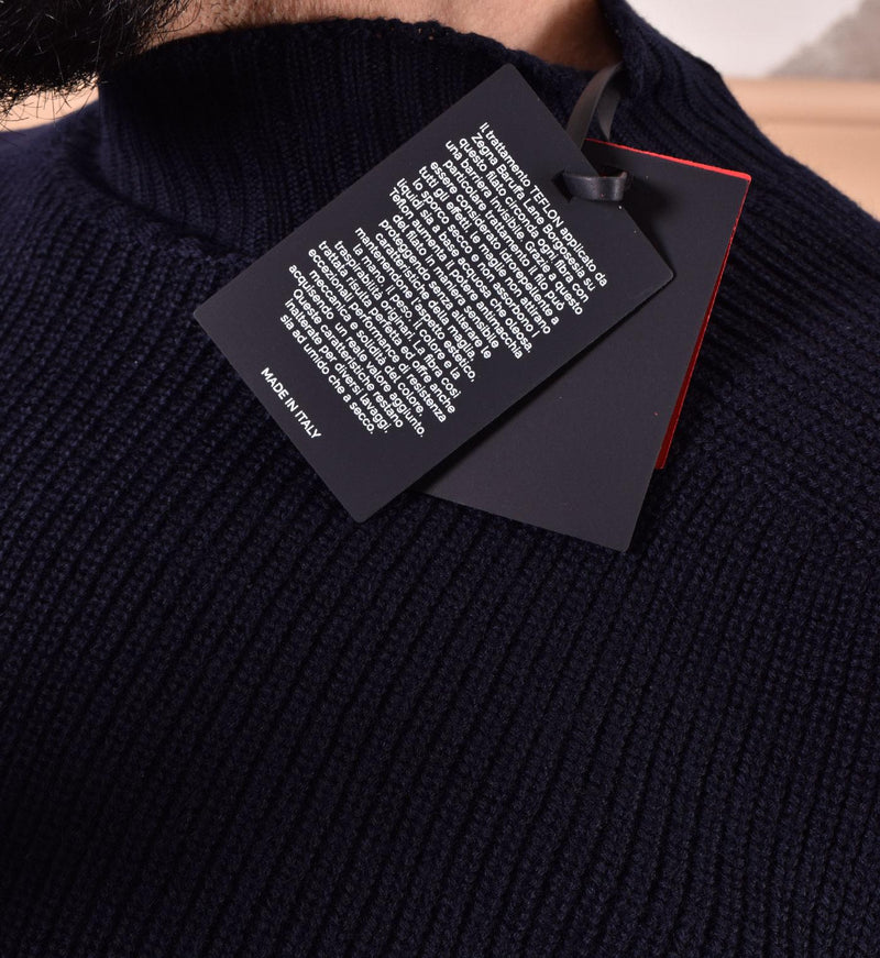 Maglia Gran Sasso lupetto blu notte Rain Wool 24118 24601598 GRAN SASSO