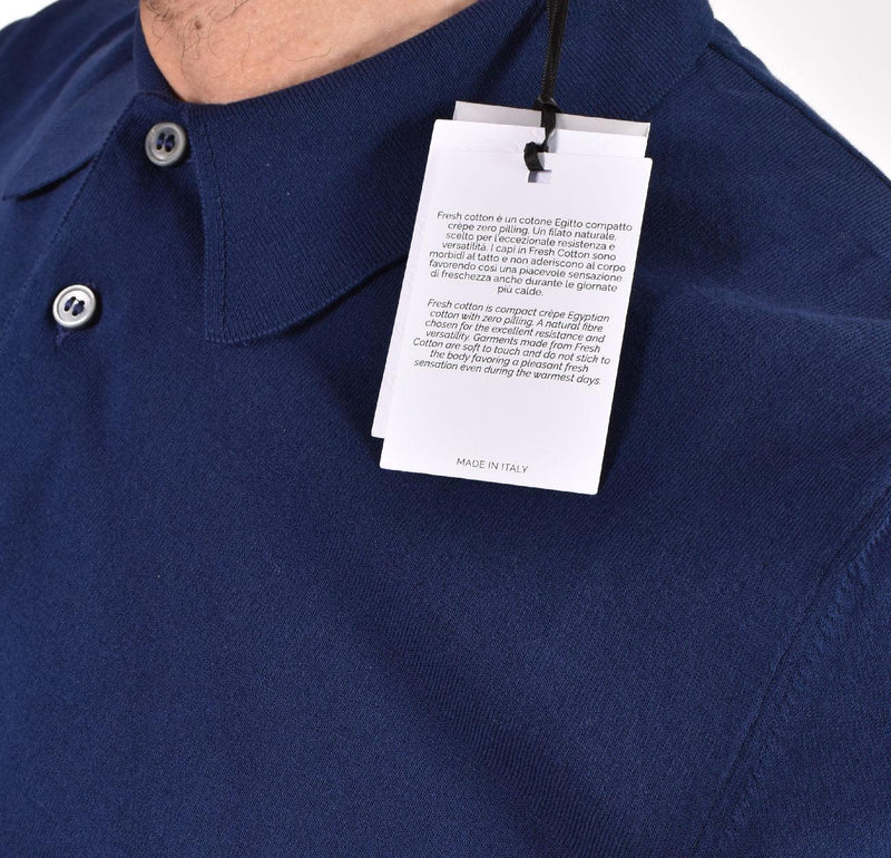 Polo Gran Sasso Fresh Cotton blu 